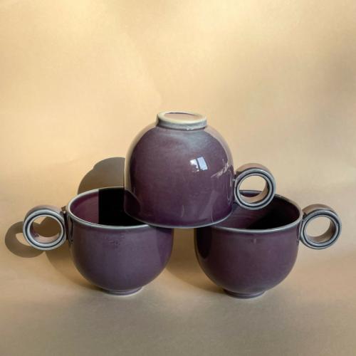 filiżanka 220 ml z uchem (fiolet)